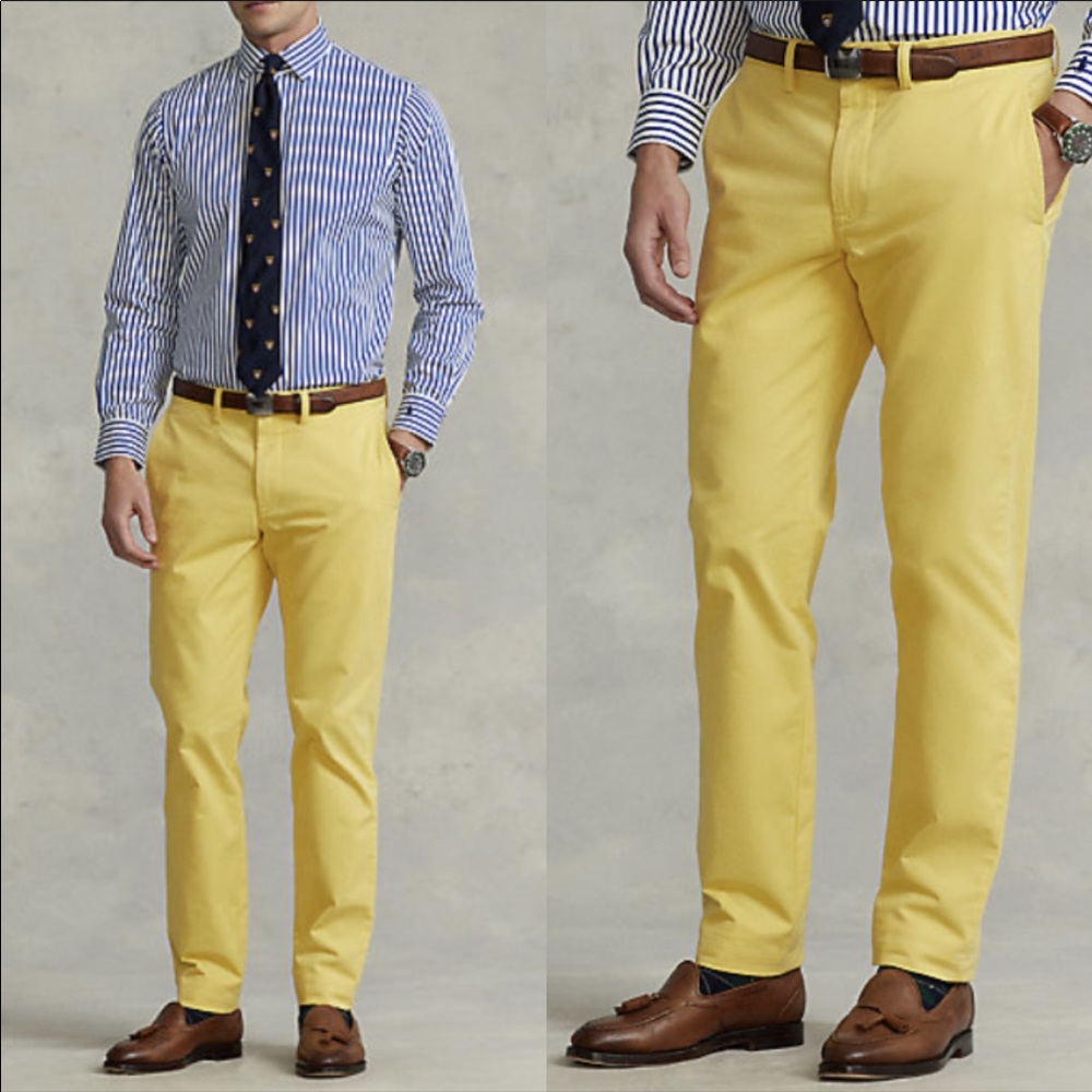 NWOT Men’s Polo classic yellow chinos
